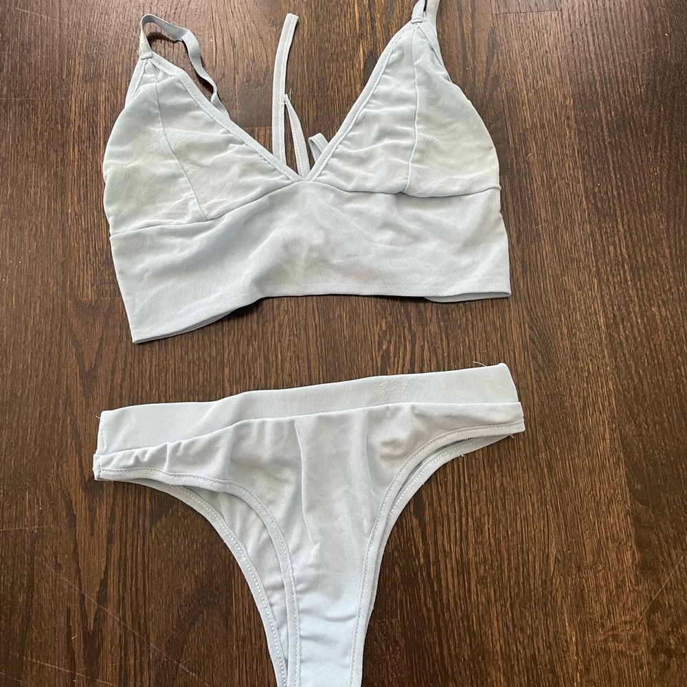 Light blue mesh rave/festival set